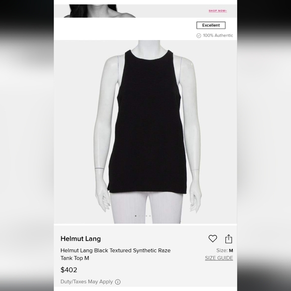 Helmut Lang L black drape top viscose GUC with snags - Picture 11 of 11